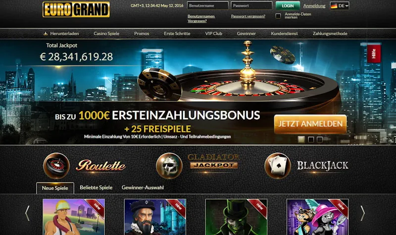 Eurogrand Casino screenshot
